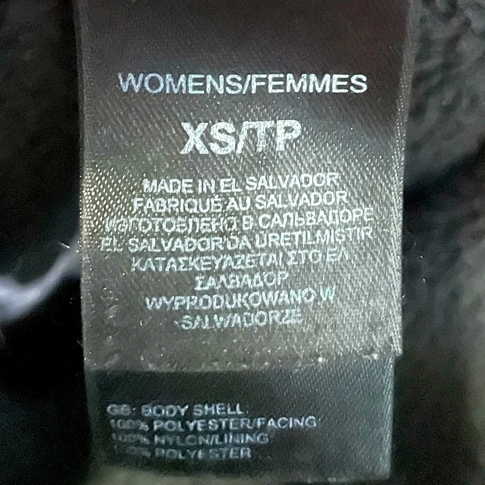 The North Face Fleece Jacket with Full Front Zipper. Black XS. - Picture 6 of 7